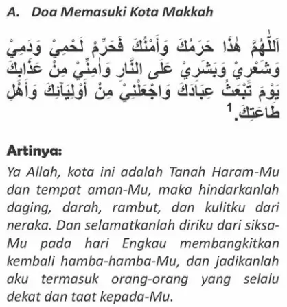 doa masuk kota mekah